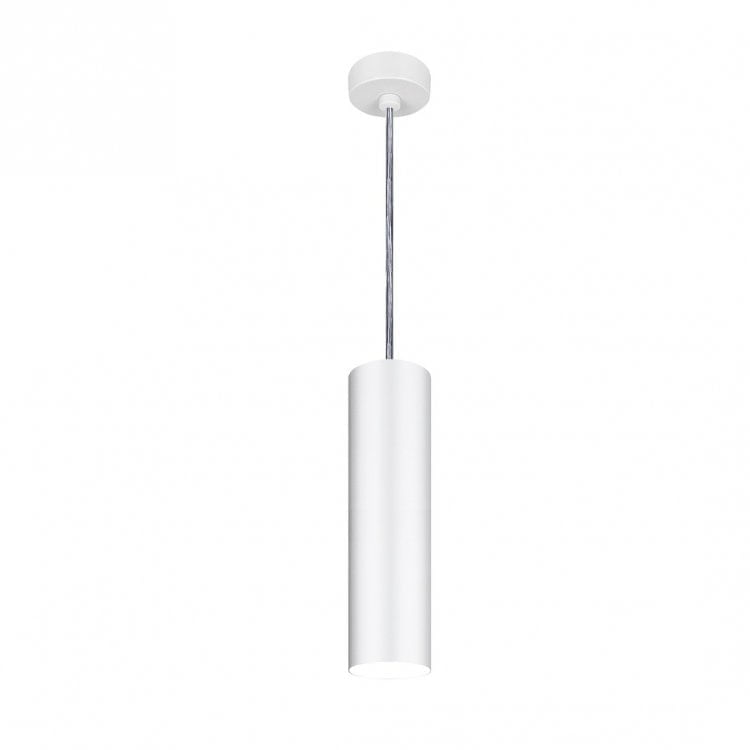 Pendente Viena Tubo 30 cm Conti Iluminação Branco Brilho