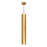 Pendente Viena Tubo 60 cm Conti Iluminação Folheado a ouro