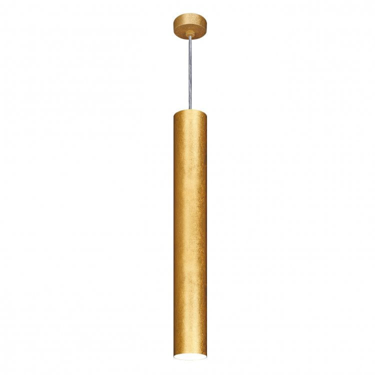 Pendente Viena Tubo 60 cm Conti Iluminação Folheado a ouro