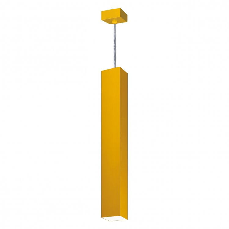 Pendente Viena Quadrado 60 cm Conti Iluminação Amarelo