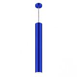 Pendente Viena Tubo 60 cm Conti Iluminação Azul metalico