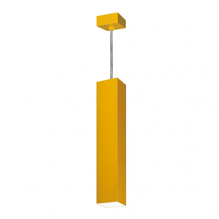 Pendente Viena Quadrado 45 cm Conti Iluminação Amarelo