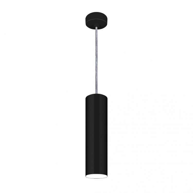 Pendente Viena Tubo 30 cm Conti Iluminação Preto Micro