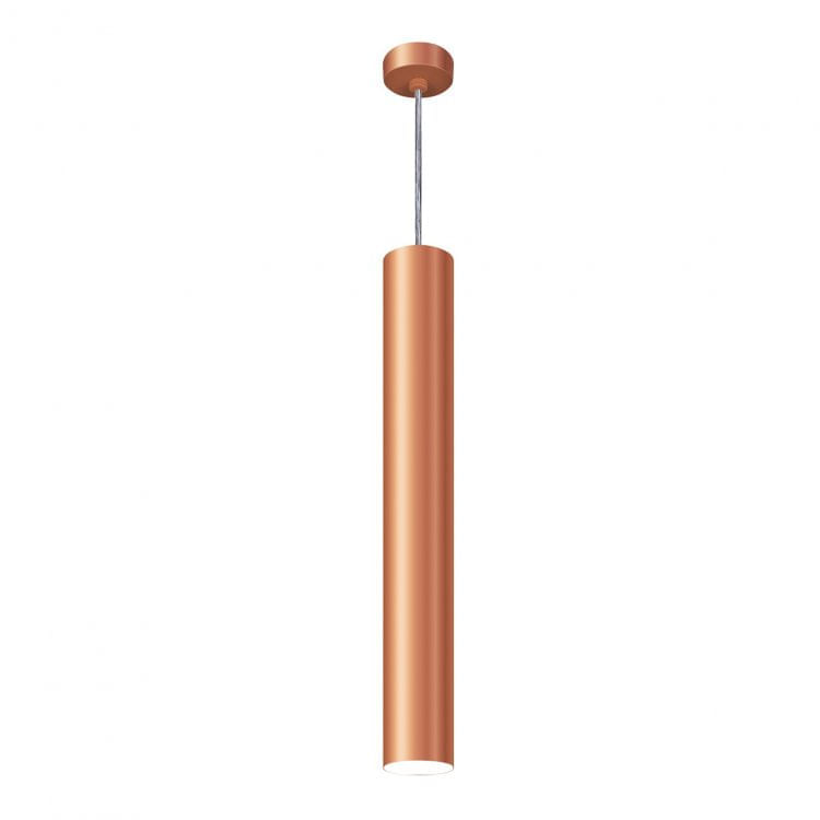 Pendente Viena Tubo 60 cm Conti Iluminação Cobre brilho