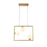 Pendente Balanço 45cm 35cm 3xg9 75w Bella Iluminação Dourado/branco