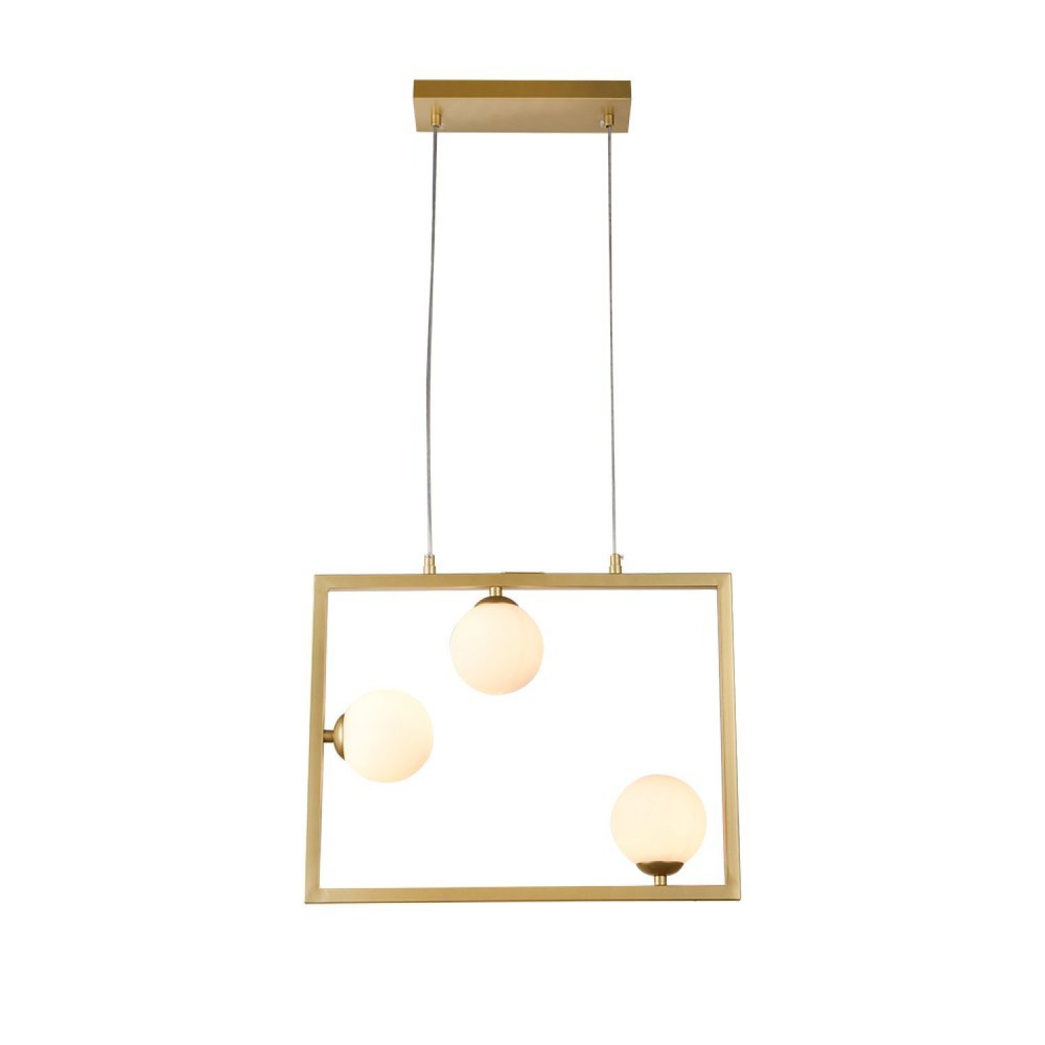 Pendente Balanço 45cm 35cm 3xg9 75w Bella Iluminação Dourado/branco