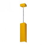 Pendente Viena Quadrado 30 cm Conti Iluminação Amarelo