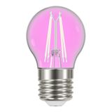 Lâmpada LED Filamento Color 4W Bolinha G45 Taschibra Rosa