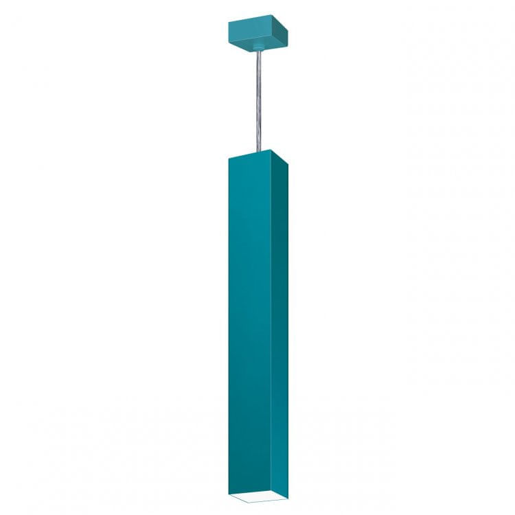 Pendente Viena Quadrado 60 cm Conti Iluminação Verde Tiffany