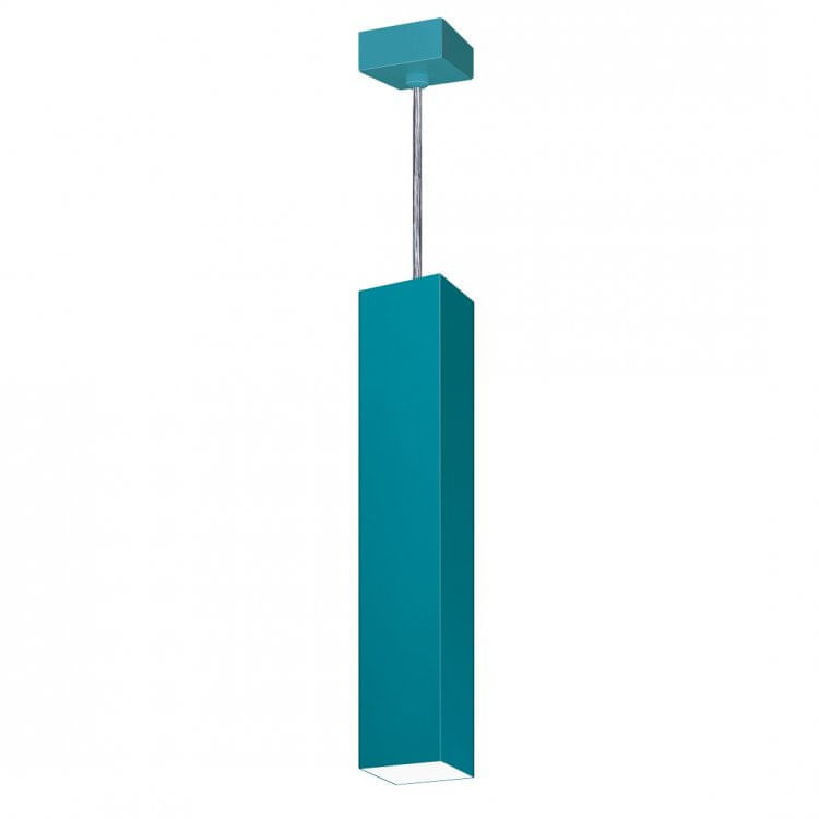 Pendente Viena Quadrado 45 cm Conti Iluminação Verde Tiffany