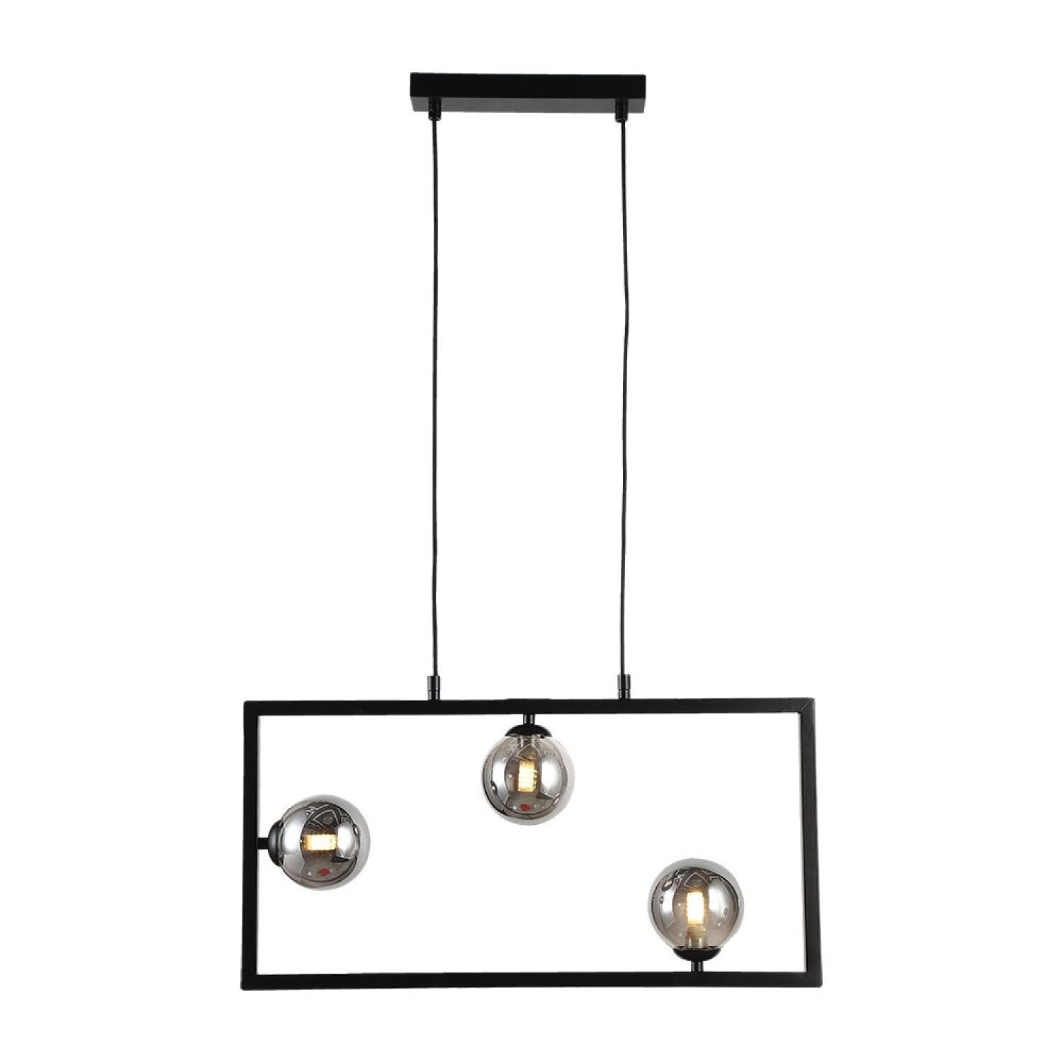 Pendente Balanço 60x30cm 3xg9 75w Tr003b Bella Iluminação Preto