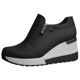 Tênis Feminino Anabela Slip On Preto Quiz 63-1852