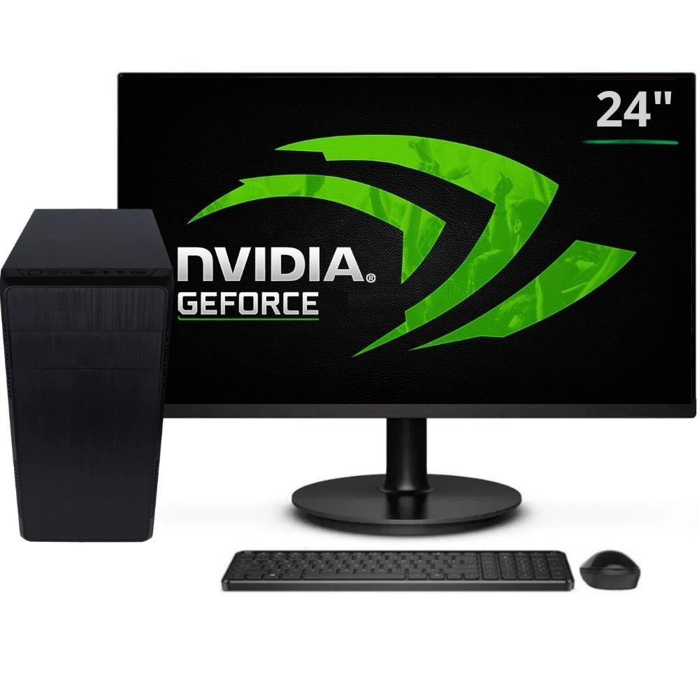 Computador Completo 3green Graphics Intel Core I7 8gb Ssd 256gb Placa De Vídeo Geforce Monitor Led 24&quot; Windows 10 3gg-031