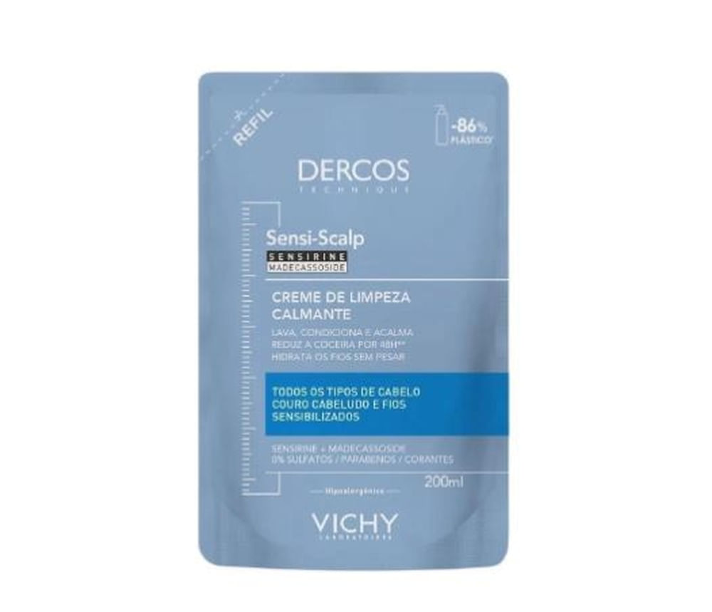 Dercos Sensi-scalp Creme De Limpeza Capilar Vichy Refil 200ml
