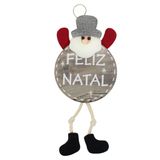 Enfeite Árvore Natal Pendente Natalino Papai Noel 37cm