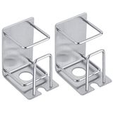 Suporte De Escova De Dentes Parede Montada Aço Inoxidável Auto Adesivo Banheiro Elétrico Escova De Dentes Sucção Copa Home Hotel Conjunto Ac