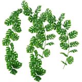2pcs Palmeira Artificial Deixa Garland Pendurado Videira Deixa Garland Vegetação 29 Deixa 180cm De Comprimento Para Decoração De Parede De M