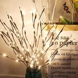 Keer Led Branch Lights 2 Pack Twig Led Lights Battery Powered 40 Led Lights Artificial Tree Willow Branches Decorative Lights For Home Holid