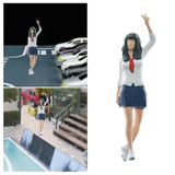 Resina 1/64 Diorama Pintado À Mão Fitness Figura Layout Pessoas