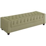Recamier Calçadeira Bau 160 Cm Pes Mdf Parri Linho Sl 75 Peer