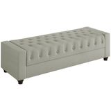 Recamier Calçadeira Bau 140 Cm Pes Mdf Parri Linho Sl 76 Peer