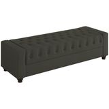 Recamier Calçadeira Bau 140 Cm Pes Mdf Parri Linho Sl 74 Peer