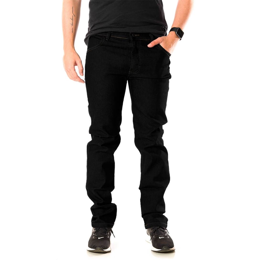 Calça Jeans Masculina Tradicional Com Elastano