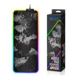 Mousepad Gamer Grande Com Led Rgb 11 Cores 80x30cm - Mapa Mundi