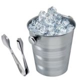 Balde De Gelo Inox 1,1l Com Pegador Inox Para Bebidas