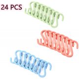 24 Pcs Plástico S Em Forma De Gancho Hanger S Hanging Hooks Toalha Gancho De Roupa Para Colher Panela Toalha De Pote No Escritório Do Banhei