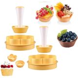 2 Pacotes Massa De Massa Tamper Kit Cortador De Biscoitos Redondos De Flor Cortadors Cookie Press Para Assar Biscoito Cupcake Mini Torta F