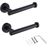Suporte De Papel Higiênico De Parede. Sus 304 Em Aço Inoxidável Preto Fosco. Para Banheiro E Cozinha 2 Peças