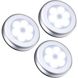 Luz Noturna Com Sensor De Movimento Bateria De Luz Noturna De 3 Peças Auto Ligado/desligado Iluminação Da Lâmpada Noturna Luz Do Sensor