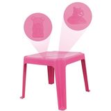 Mesa Decorada Teddy Infantil 45x45cm - Rosa