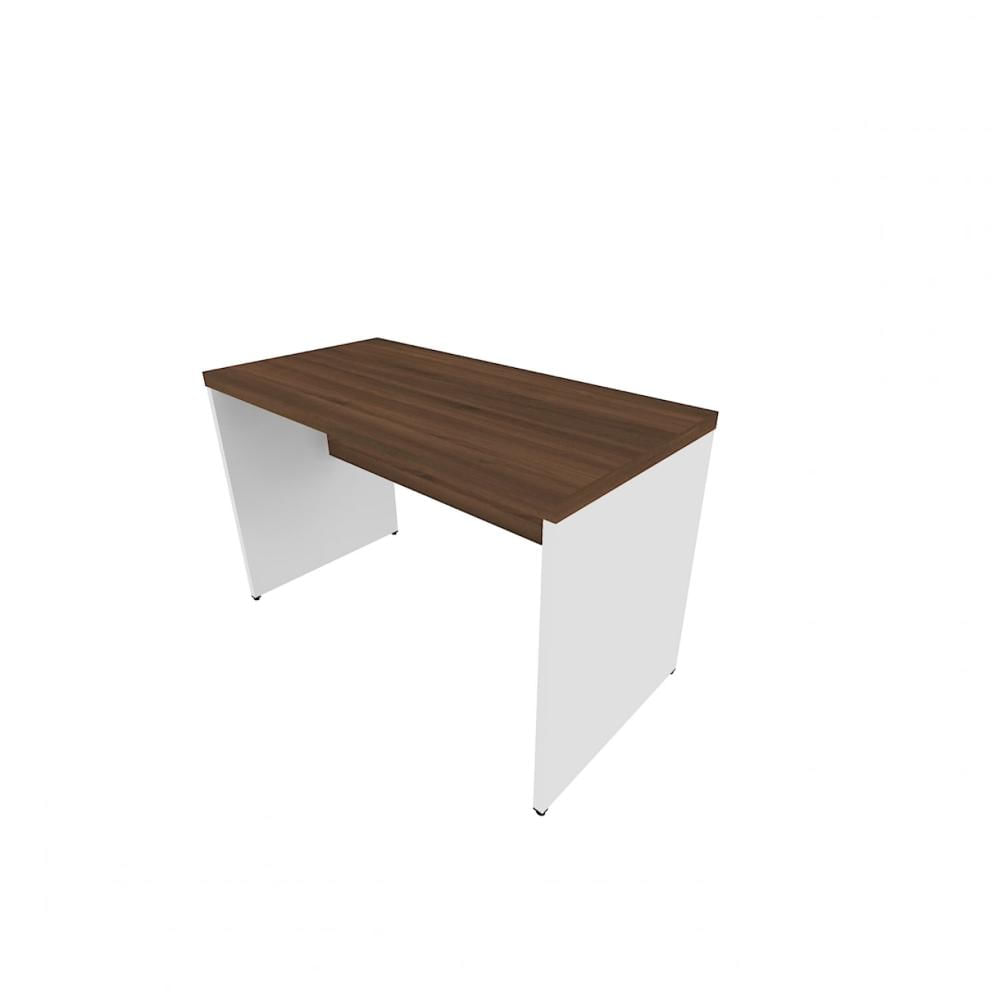 Mesa De Escritório Natus 40mm 140 Bramov Móveis Branco/Ameixa Negra