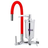 Torneira Com Filtro Parede Gourmet Emborrachada Vermelha Abs