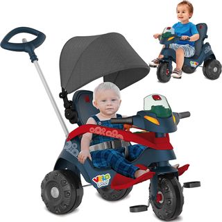 Triciclo Moto Infantil Passeio/Pedal Avespa - Maral Colorido