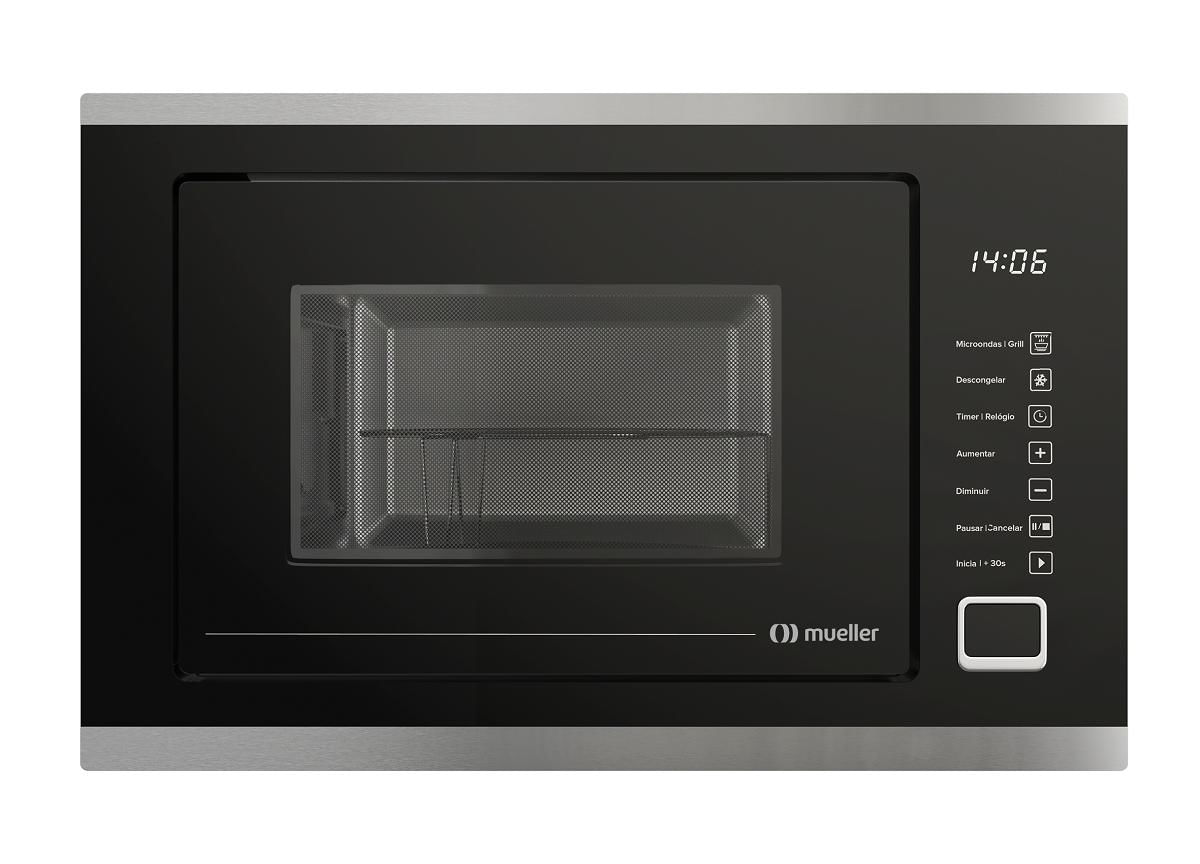 Forno Micro-ondas De Embutir Mueller 25 Litros Preto Mmo0225g1 - 127v