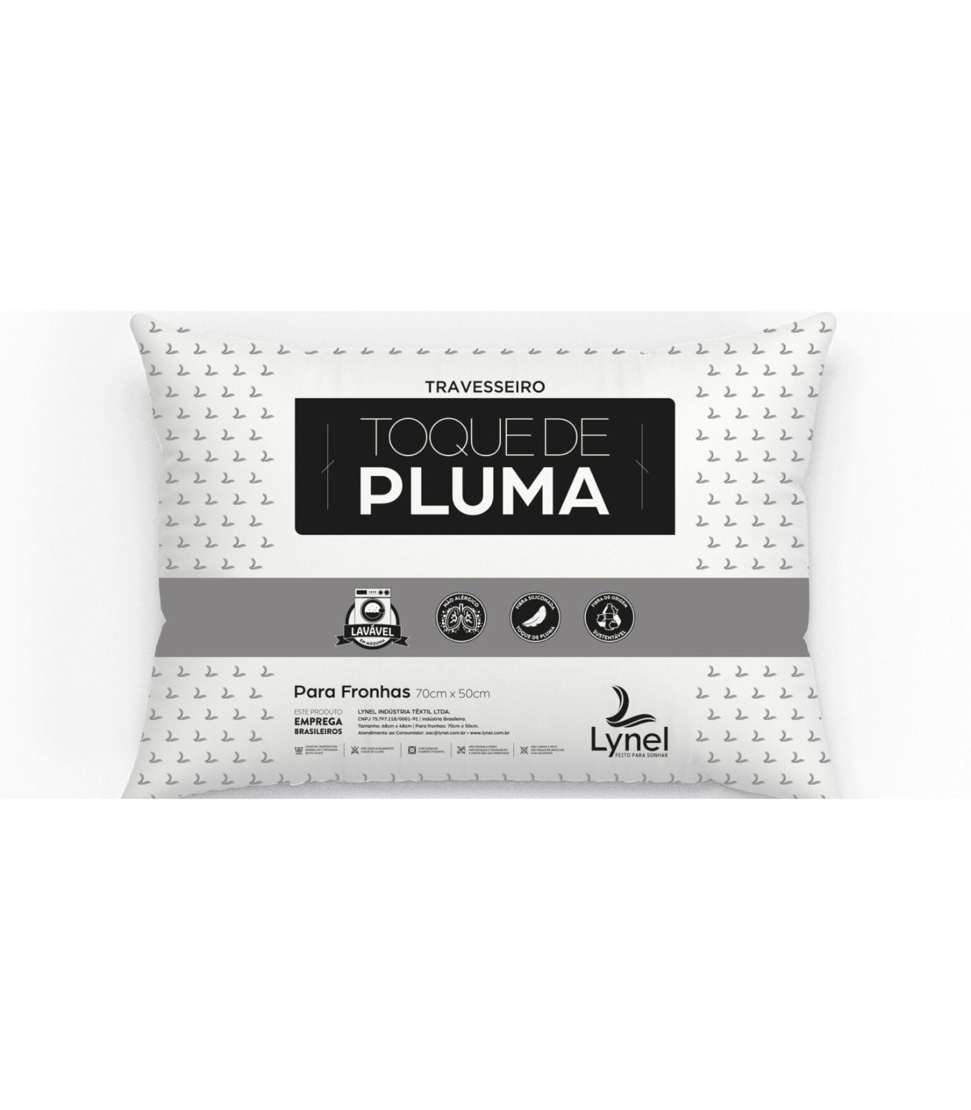 Travesseiro Toque De Pluma Branco Un