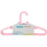 Cabide Infantil Kit Com 5 Unidades Rosa 14191 Buba