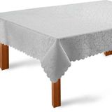 Toalha De Mesa Retangular 180x350cm Outono - Rafimex Branco