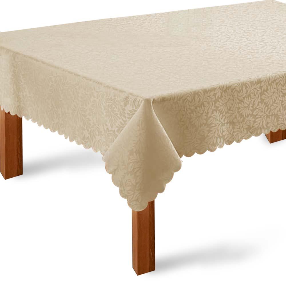 Toalha De Mesa Retangular 132x178cm Outono - Rafimex Bege