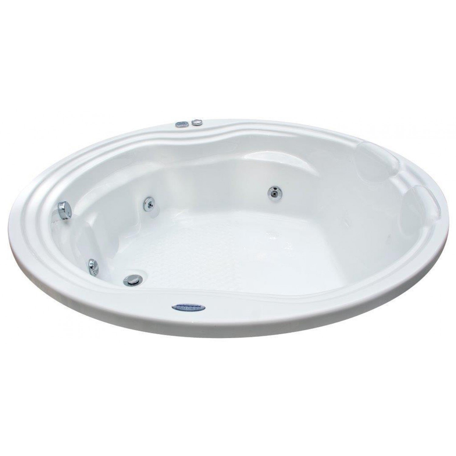 Banheira de Hidromassagem Ouro Fino Goldline Acrílica Redonda 1,50m x 40 cm 04 Jatos Branco