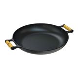 Frigideira Paella Ferro Fundido Alça Madeira Sem Tampa 40cm