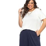 Blusa Feminina Plus Size Visco Tricot Secret Glam