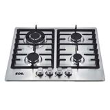 Fogão Cooktop Inox A Gás 4 Bocas 1 Dupla Ecg04 Bivolt - Eos B163914