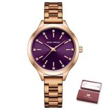 Relógio De Pulso Feminino Mini Focus Mf0367l À Prova D&#39;água Roxo