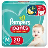 Fralda Pampers Pants Ajuste Total Tamanho M Com 20 Unidades