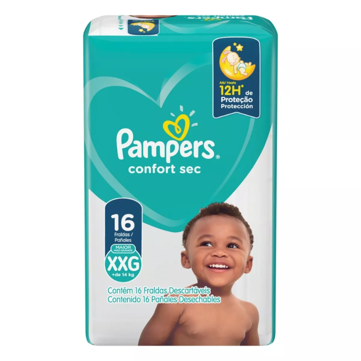 Fralda Pampers Confort Sec Com 16 Unidades Descartáveis Tamanho Xxg