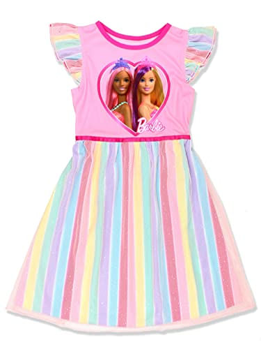 Vestido Fantasia Barbie Arco-íris (4 Rosa)